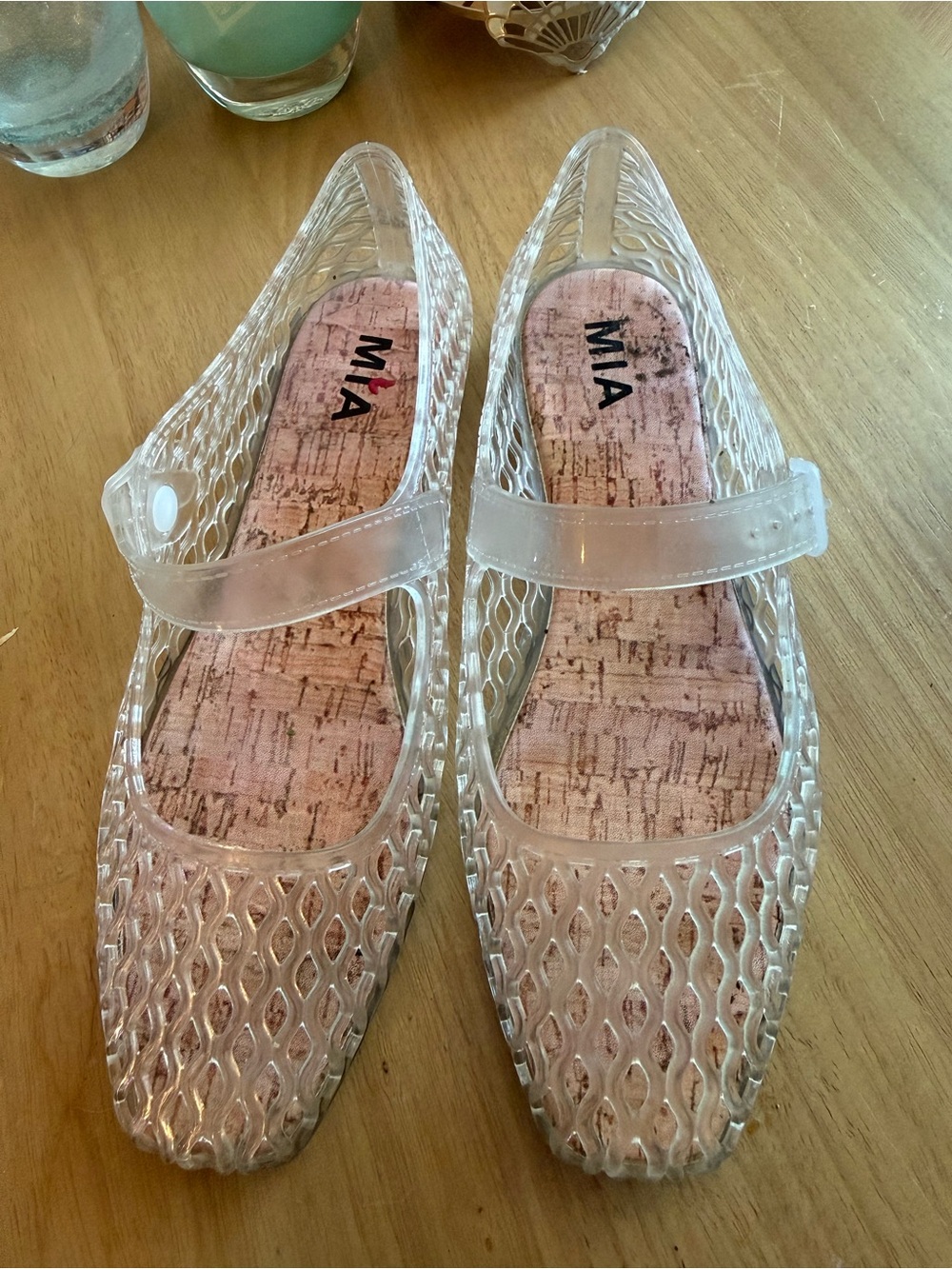 MIA Clear Jelly Mary Jane Flats - Transparent